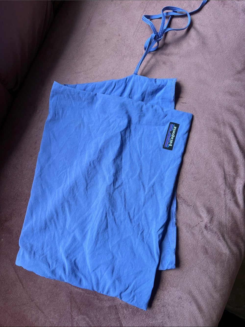 Patagonia Bright Blue bag with Drawstring